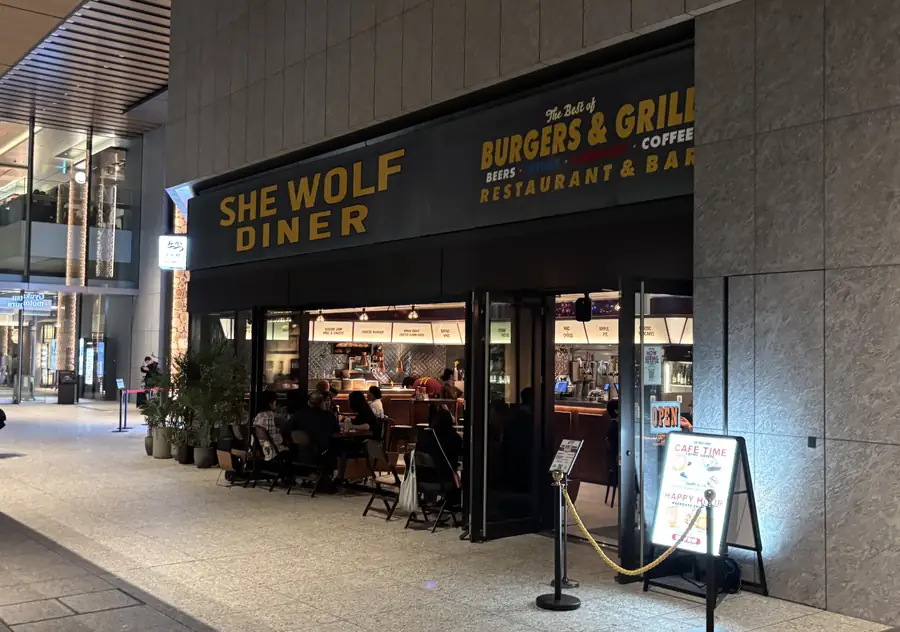 Restaurant with visible table seating on the first floor of TOFROM YAESU